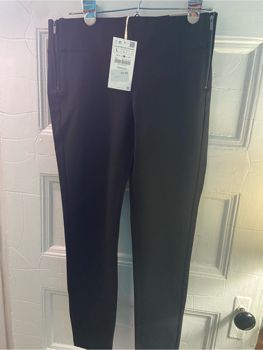 Zara Black High-Waist Slim Leggings - Picture 2 of 3